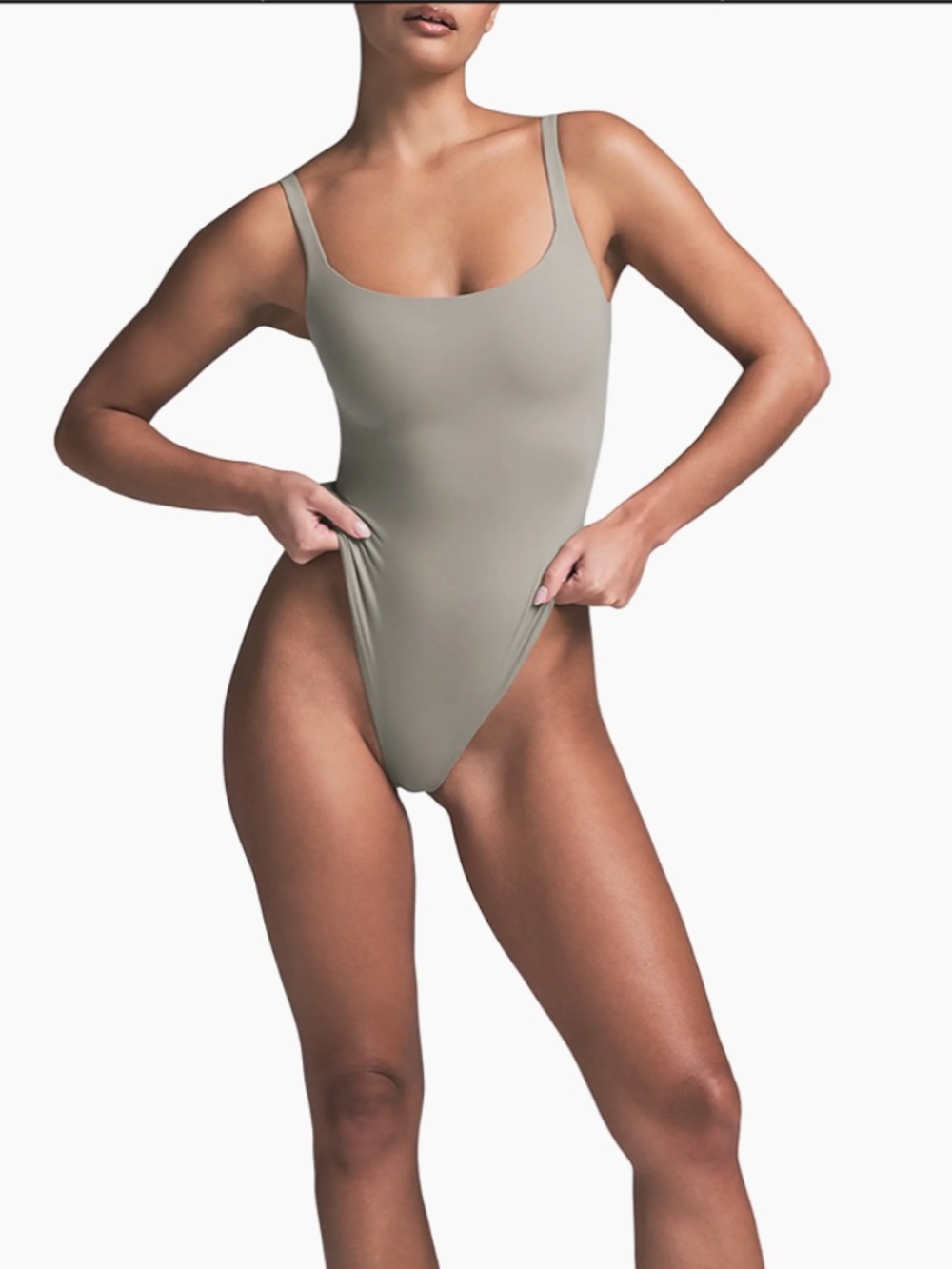 NWT SKIMS Fits Everybody Square-Neck Bodysuit - L